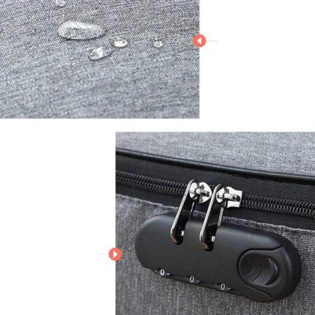 Porta Documentos XL gris para fijar en valija con traba de seguridad - Imagen 10