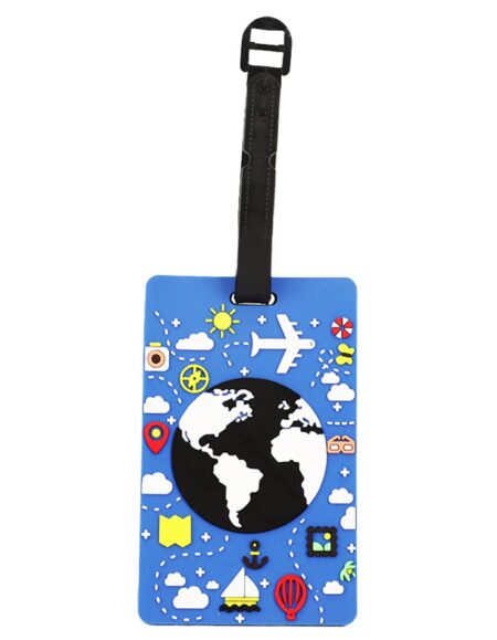 Identificadores de valija de silicona con frases y diseños - Imagen 2