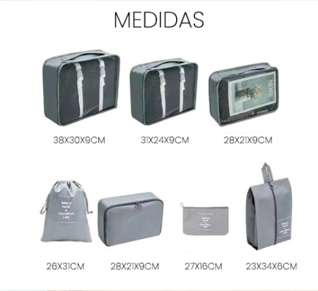 Organizador de valija "Colorful Life" 7 piezas - Imagen 14
