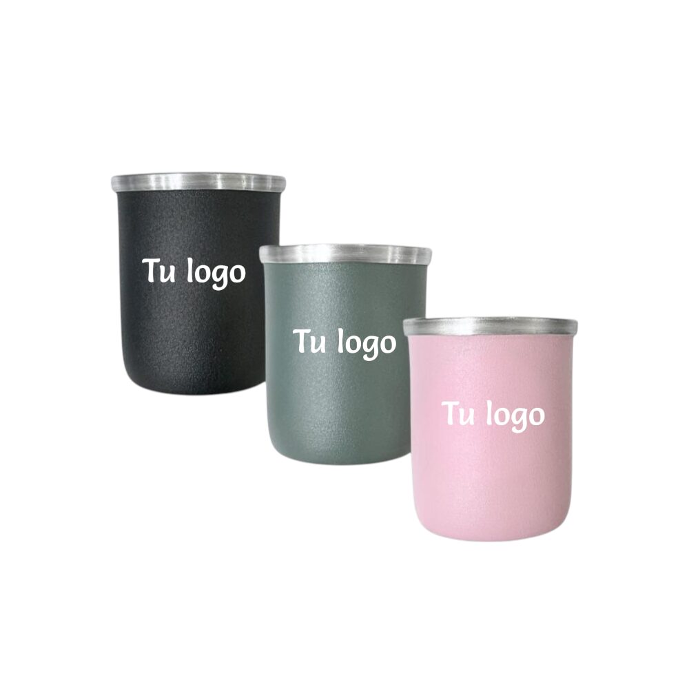 Mate de aluminio grabado
